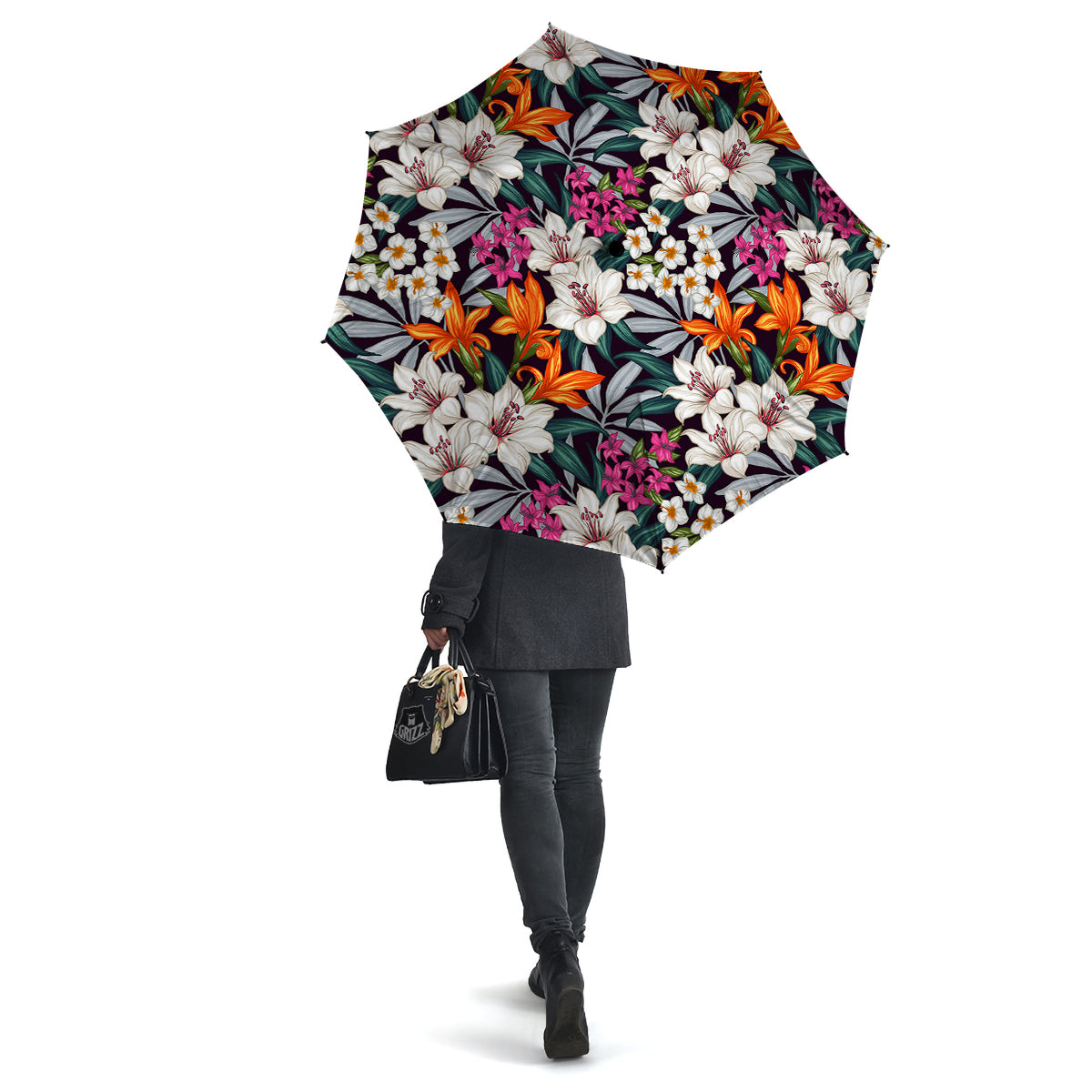 Aloha Flower Tropical Print Pattern Umbrella-grizzshop