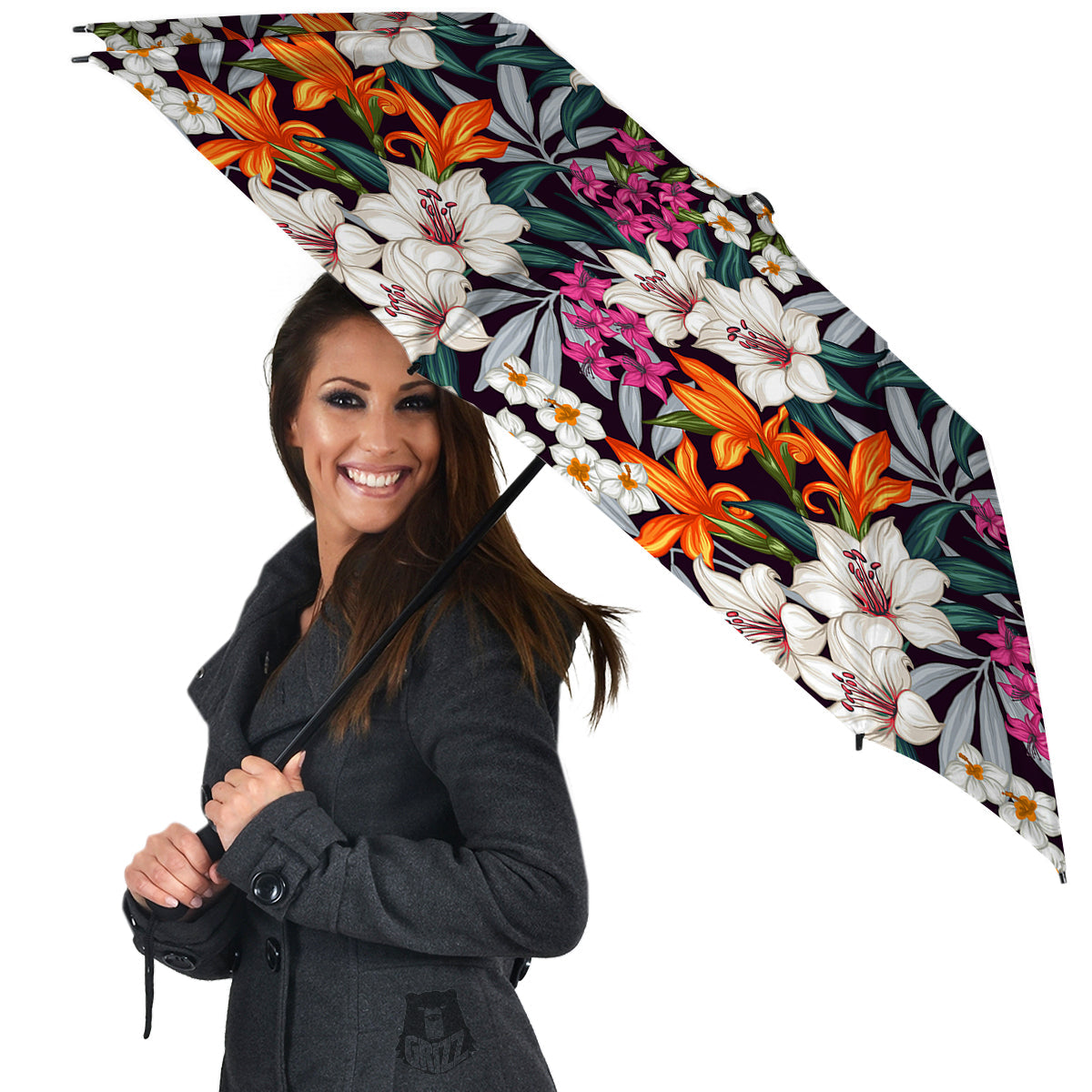 Aloha Flower Tropical Print Pattern Umbrella-grizzshop