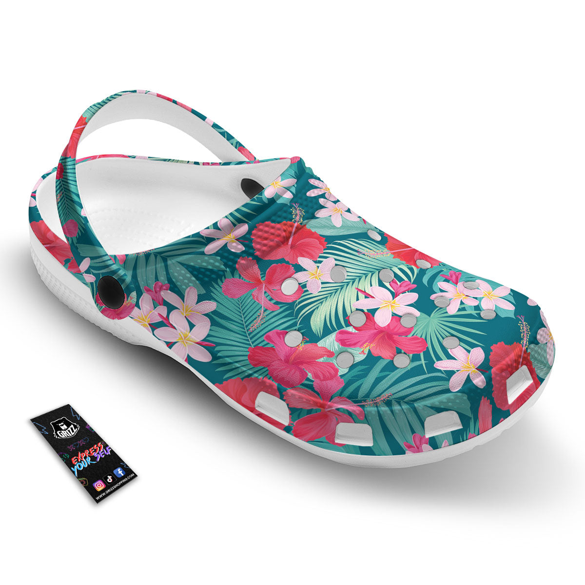 Aloha Hawaiian Flower Print Clog-grizzshop