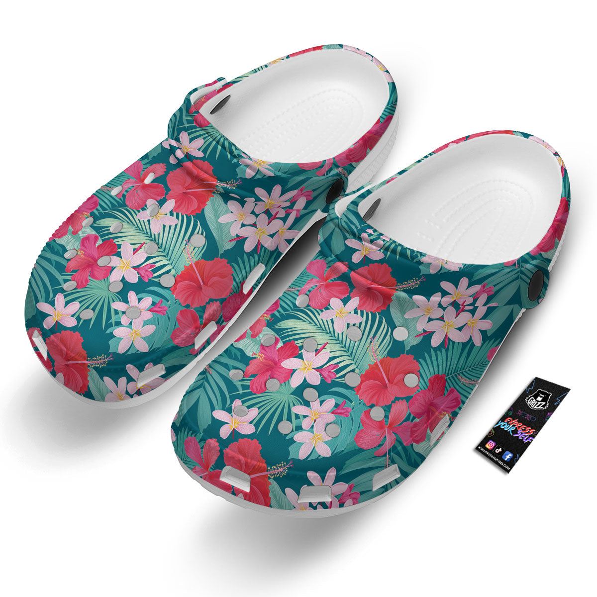 Aloha Hawaiian Flower Print Clog-grizzshop
