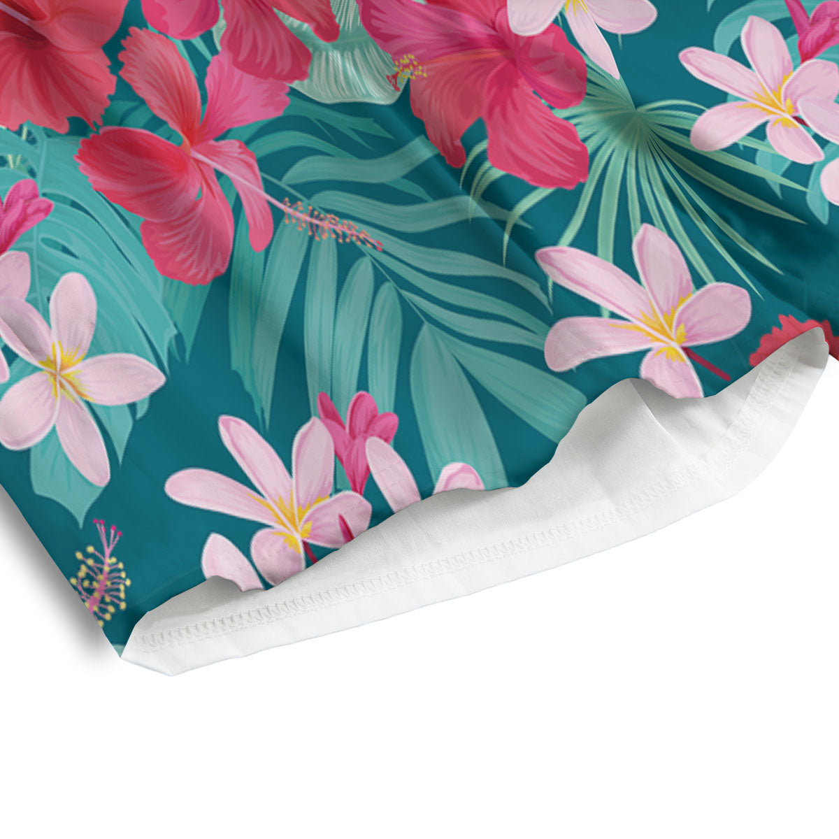 Aloha Hawaiian Flower Print Men's Athletic Shorts