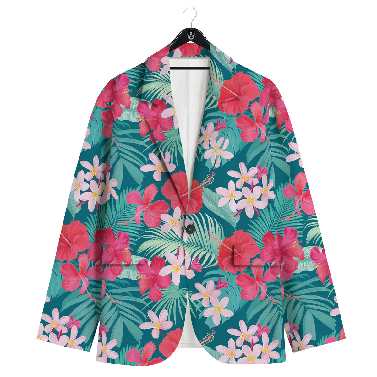 Aloha Hawaiian Flower Print Men's Sport Coat-grizzshop
