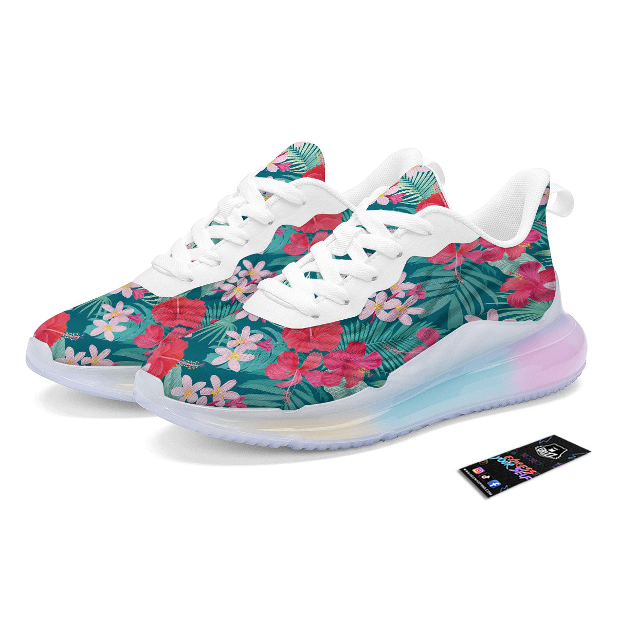 Aloha Hawaiian Flower Print Running Sneakers-grizzshop