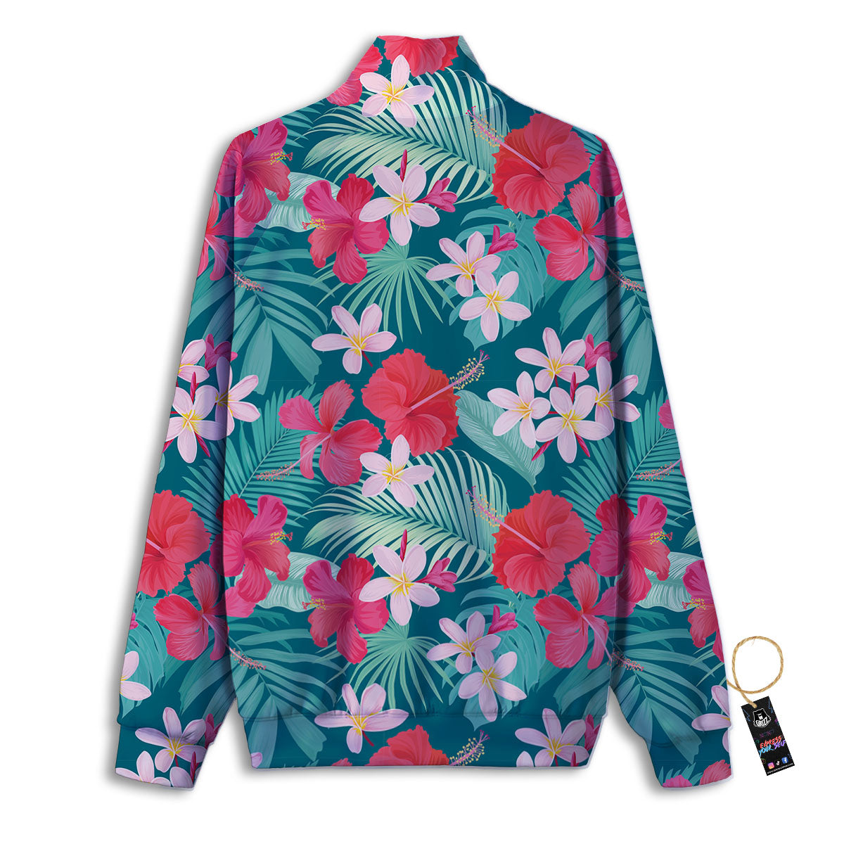 Aloha Hawaiian Flower Print Track Jacket-grizzshop