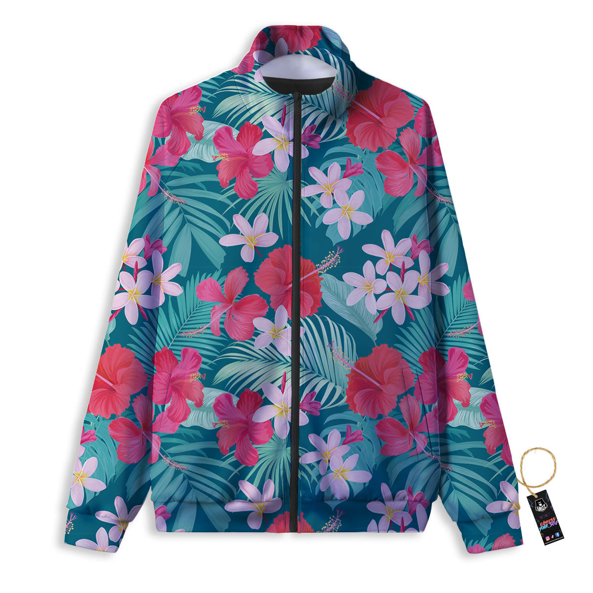 Aloha Hawaiian Flower Print Track Jacket-grizzshop