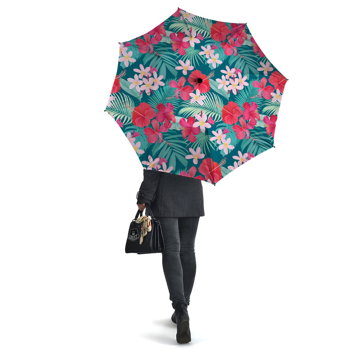 Aloha Hawaiian Flower Print Umbrella-grizzshop