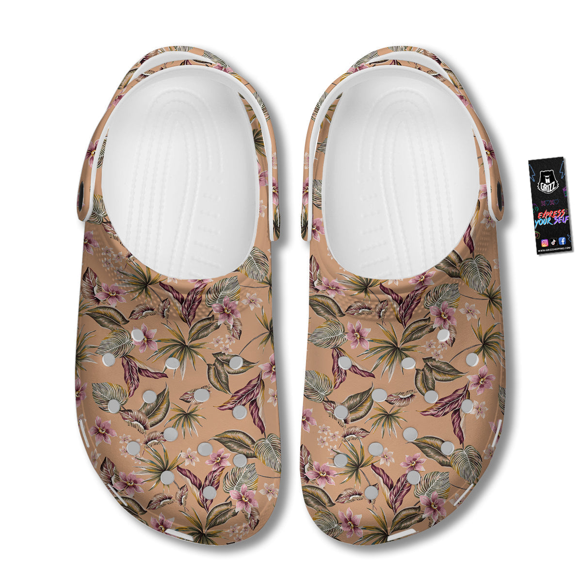 Aloha Hawaiian Vintage Print Pattern Clog-grizzshop