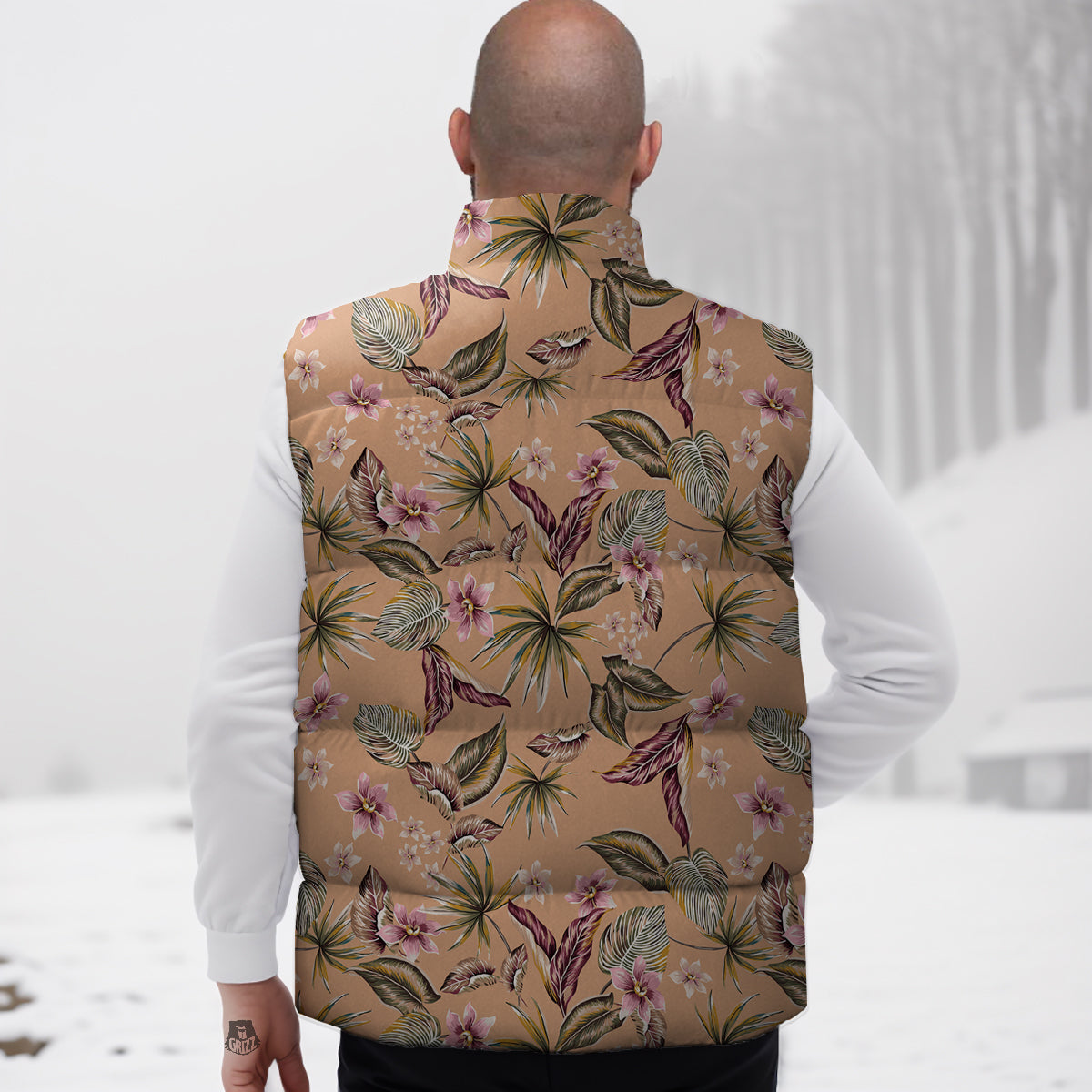 Aloha Hawaiian Vintage Print Pattern Down Vest