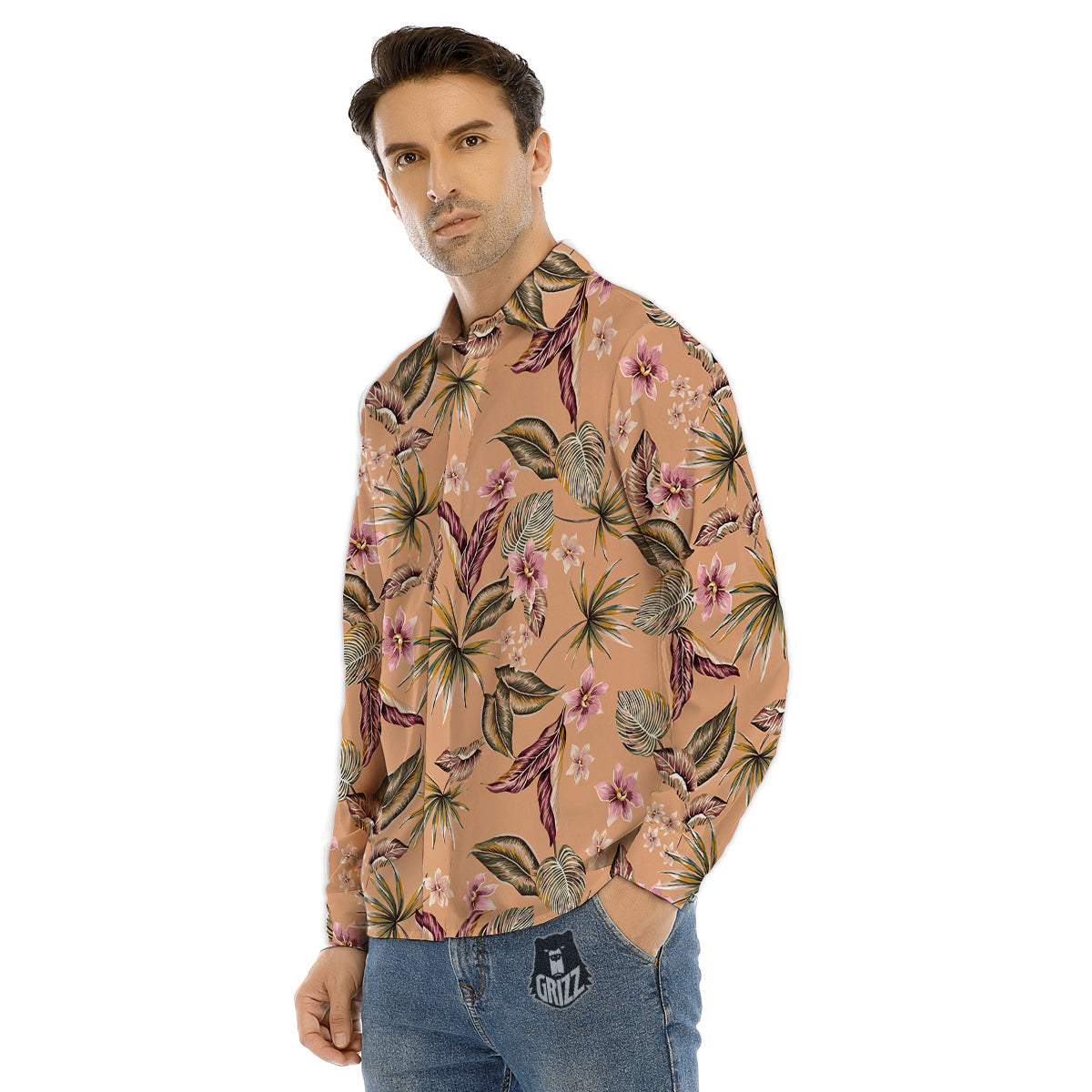 Aloha Hawaiian Vintage Print Pattern Men's Dress Shirts-grizzshop