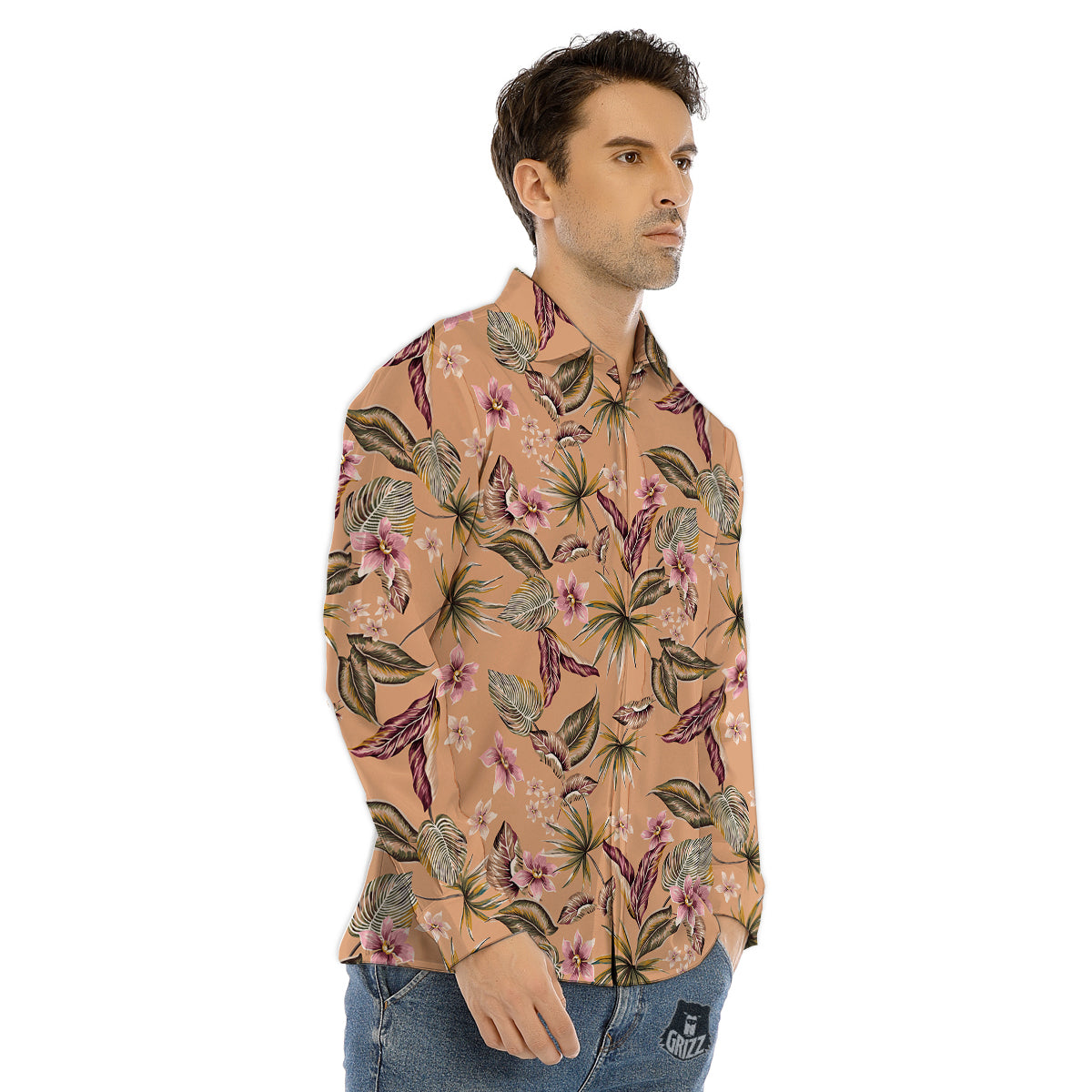 Aloha Hawaiian Vintage Print Pattern Men's Dress Shirts-grizzshop