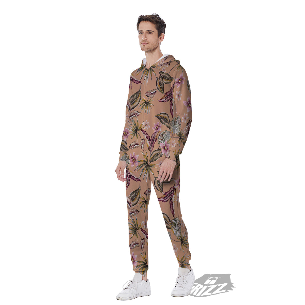 Aloha Hawaiian Vintage Print Pattern Men's Jumpsuit-grizzshop