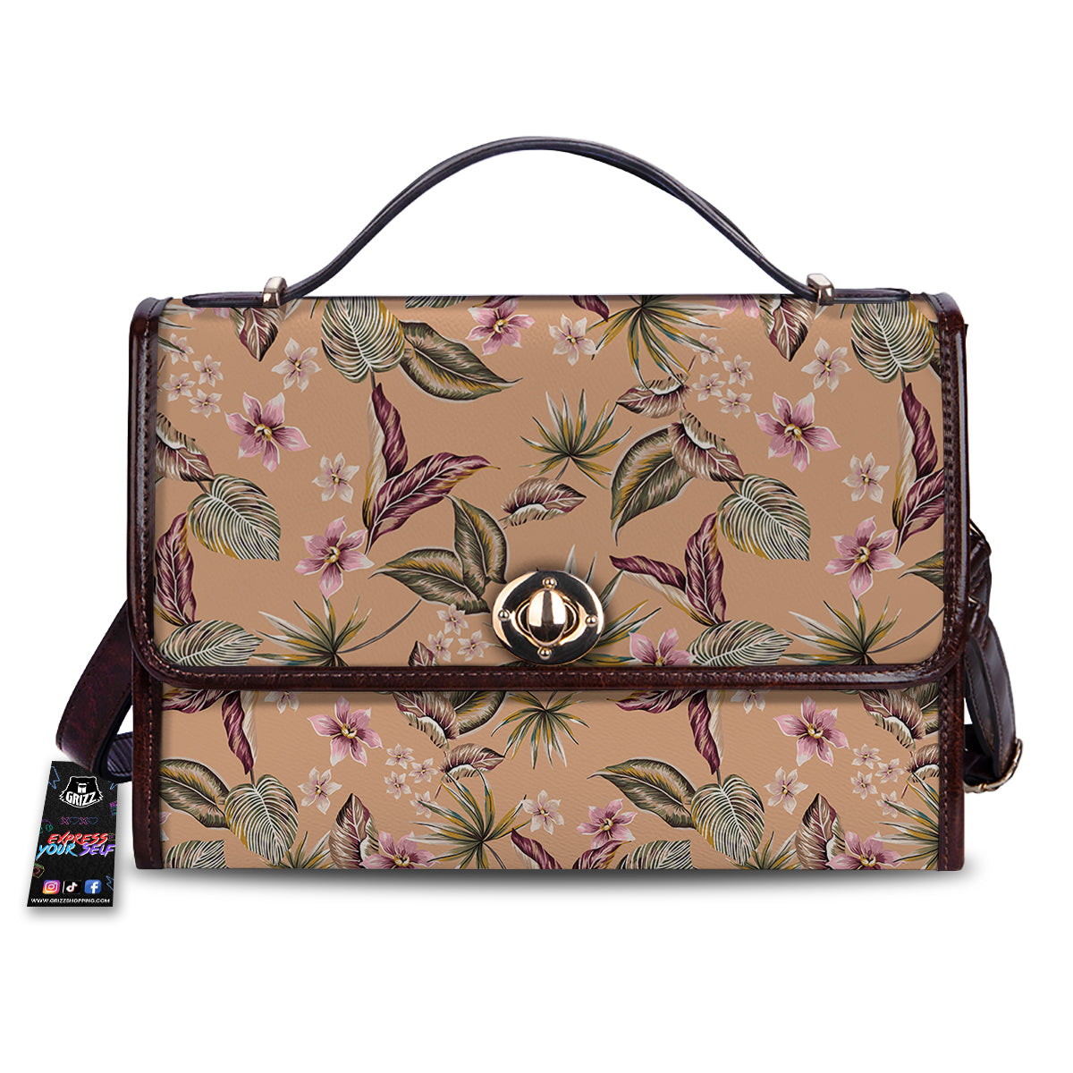 Aloha Hawaiian Vintage Print Pattern Women's Satchel Bag-grizzshop
