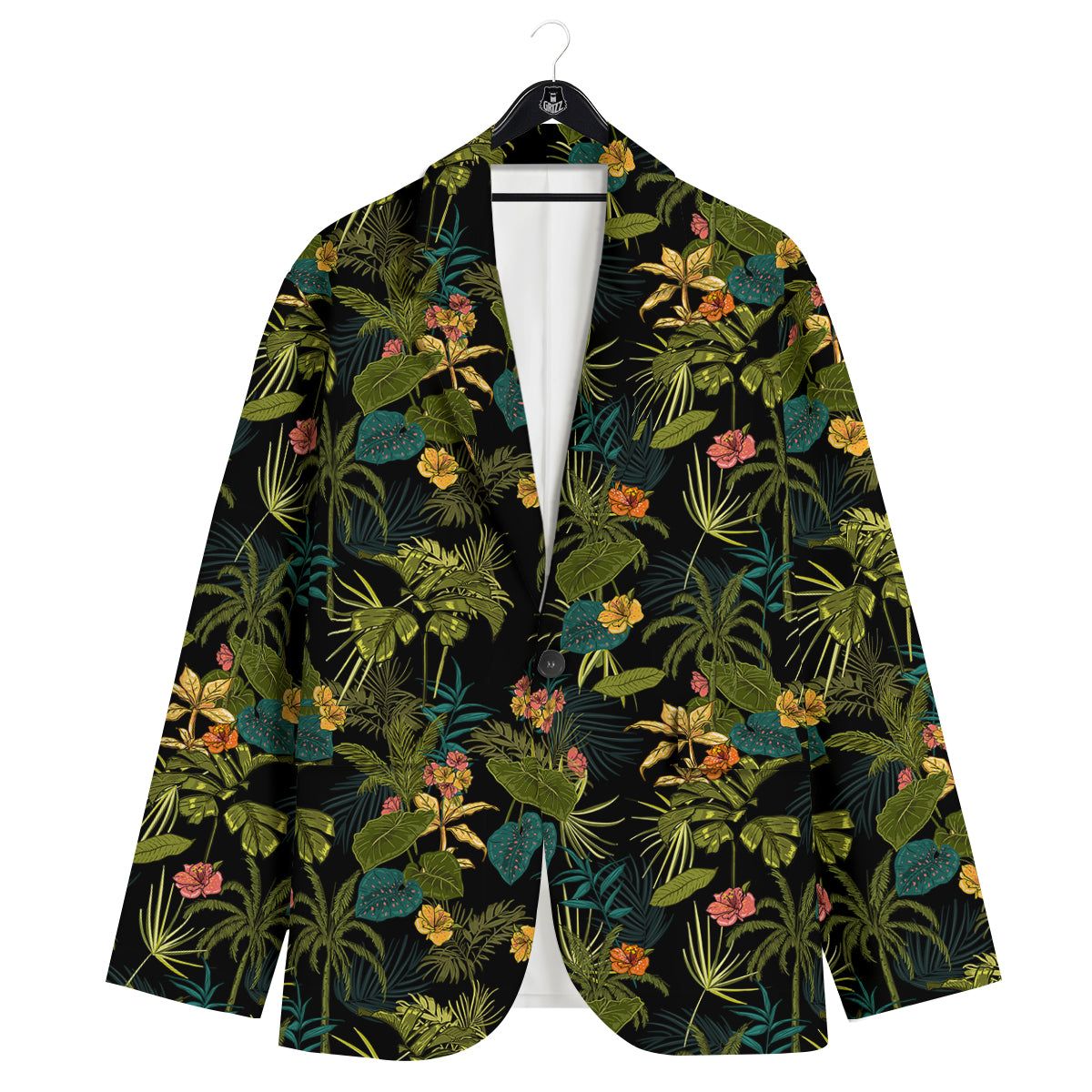 Aloha Hibiscus Tropical Print Pattern Men's Sport Coat-grizzshop