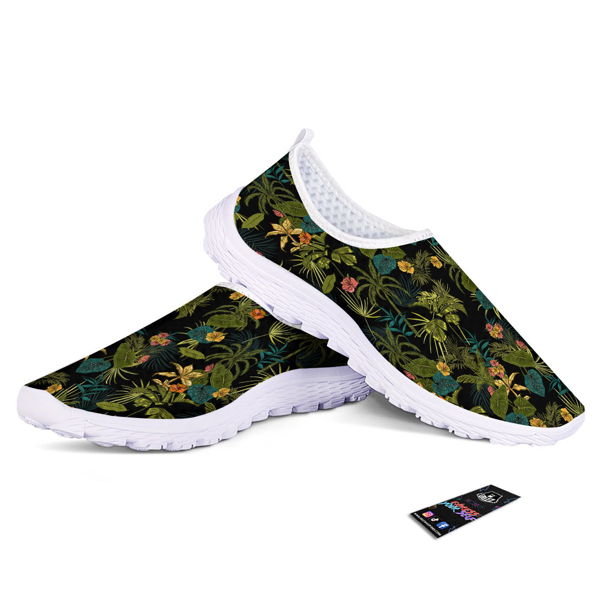 Aloha Hibiscus Tropical Print Pattern Nurse Shoes-grizzshop