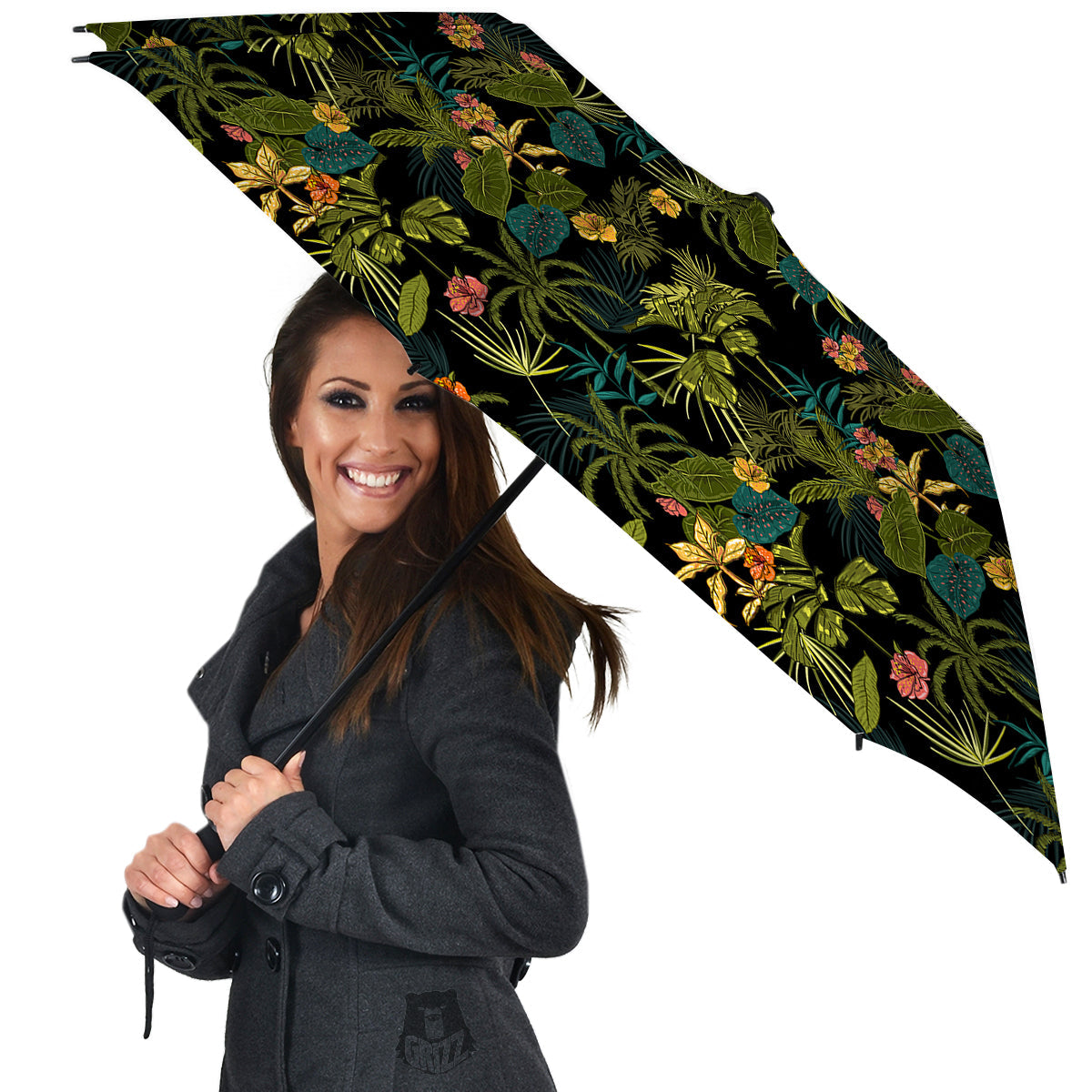 Aloha Hibiscus Tropical Print Pattern Umbrella-grizzshop