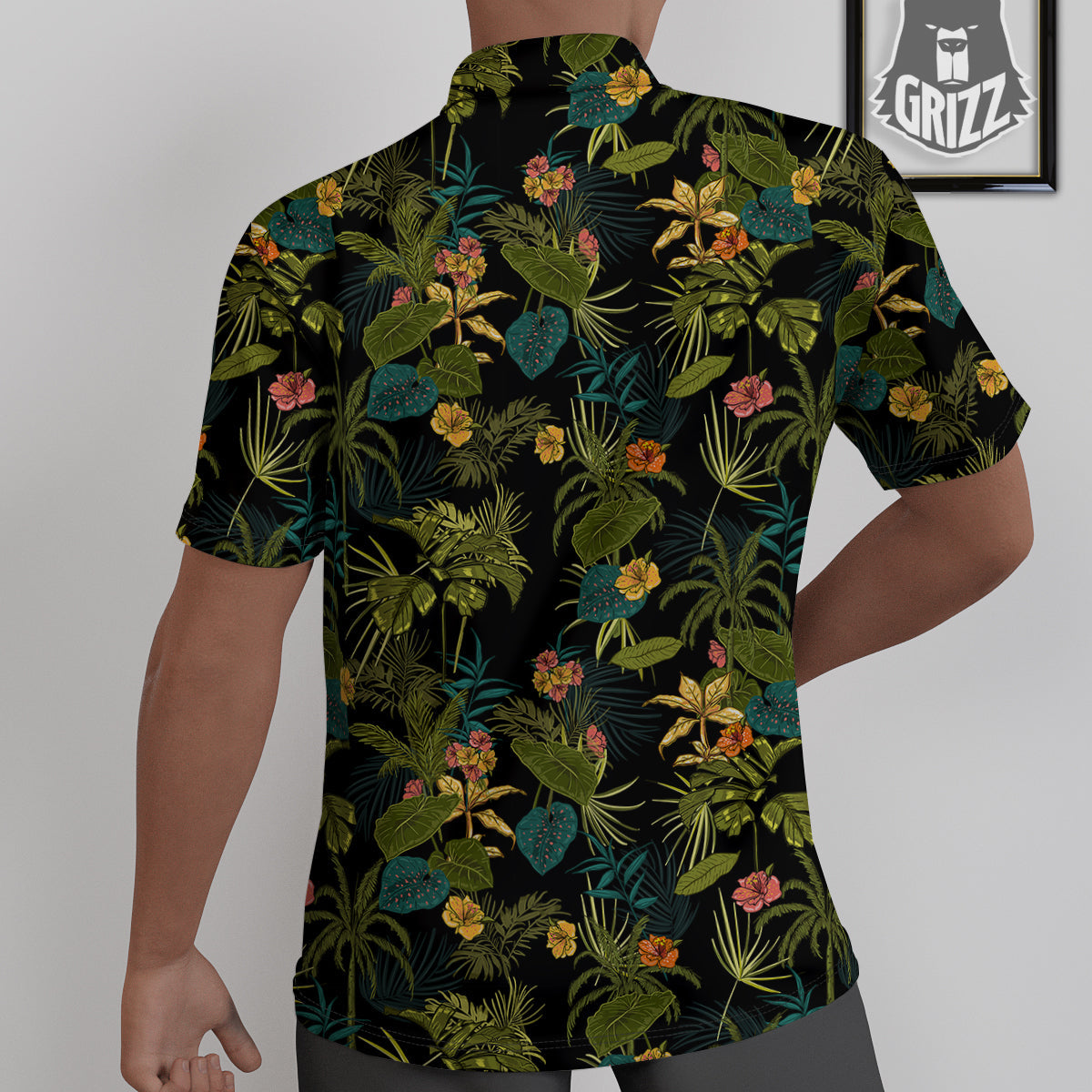 Aloha Hibiscus Tropical Print Pattern Untucked Shirts-grizzshop