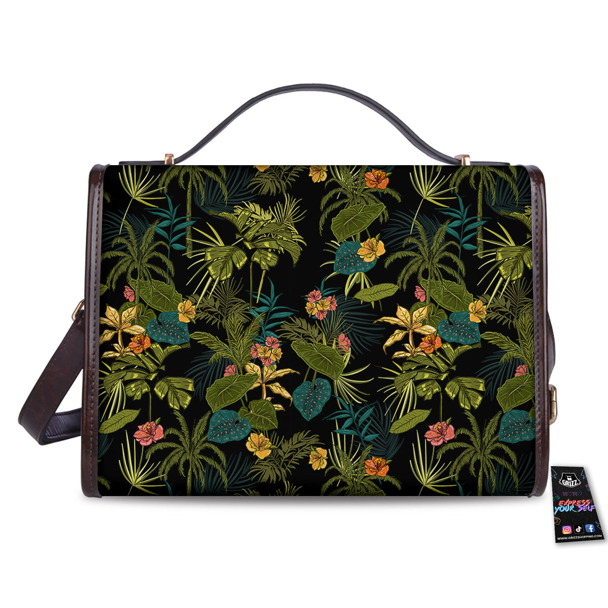 Aloha Hibiscus Tropical Print Pattern Women's Satchel Bag-grizzshop