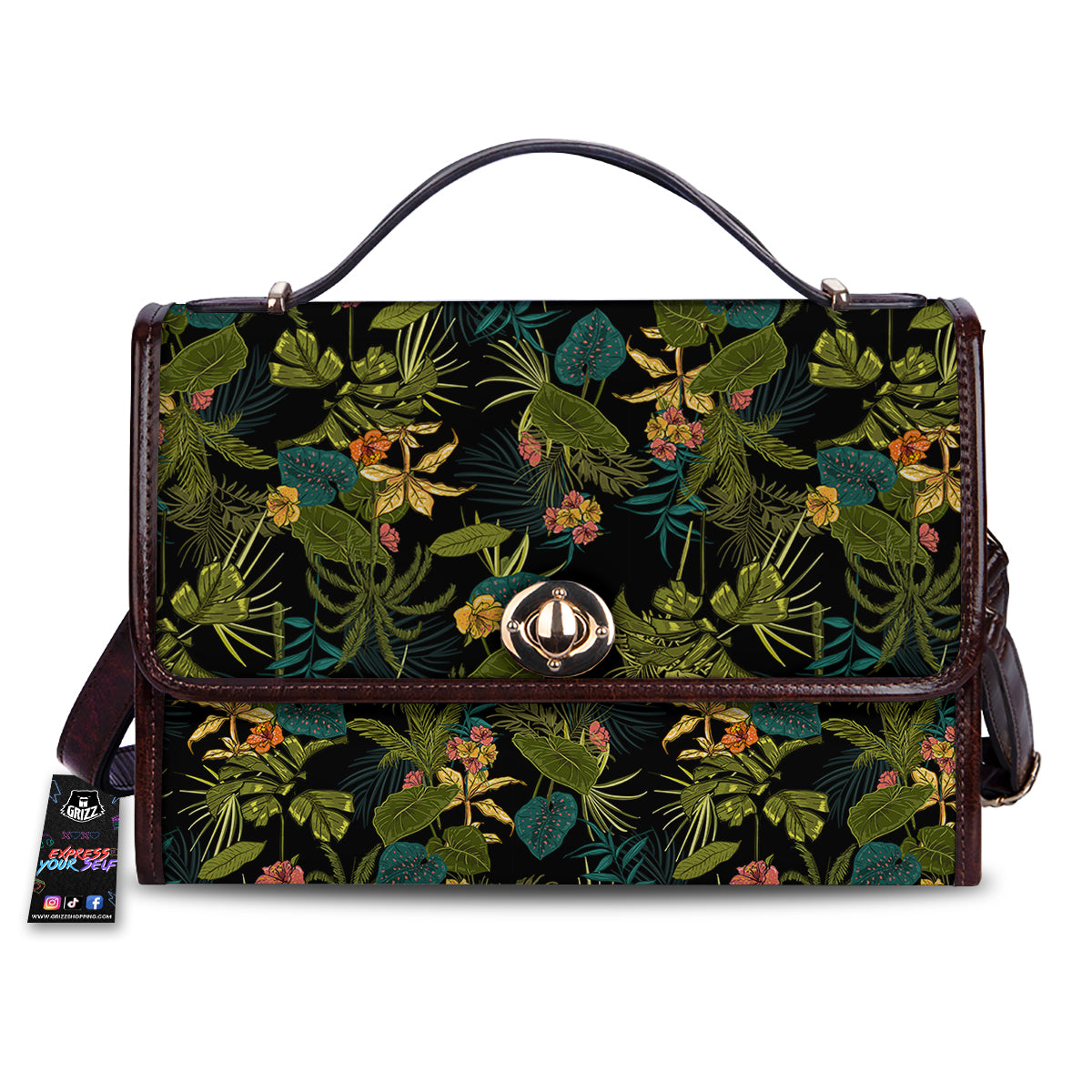 Aloha Hibiscus Tropical Print Pattern Women's Satchel Bag-grizzshop