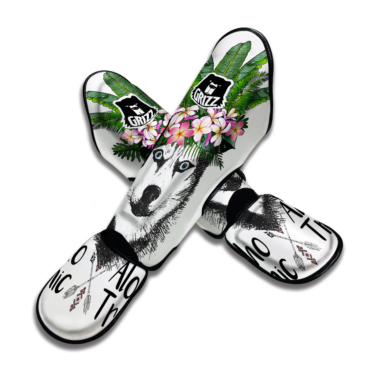 Aloha Husky Muay Thai Shin Guards-grizzshop