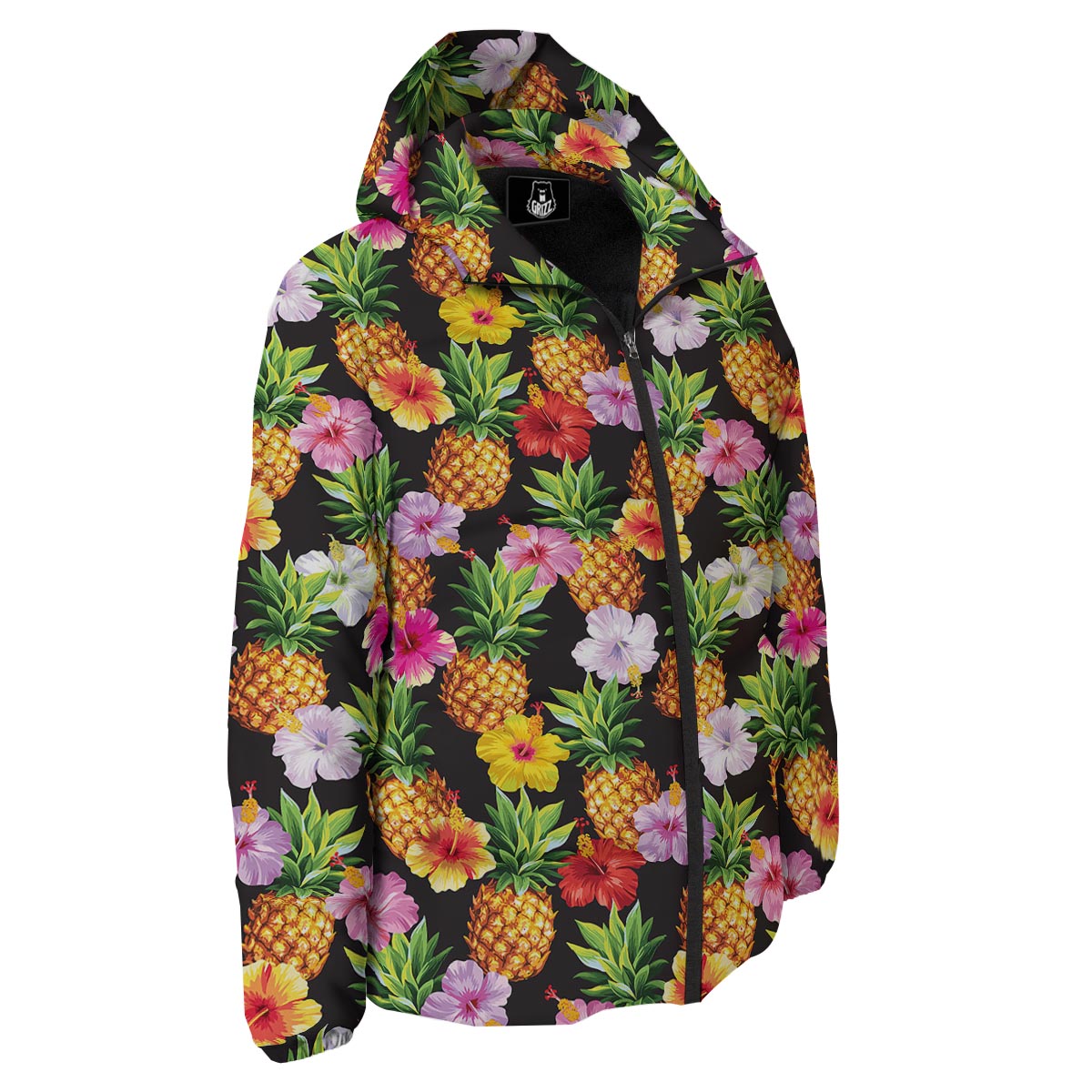 Aloha Pineapple Tropical Print Pattern Tropical Down Jacket-grizzshop