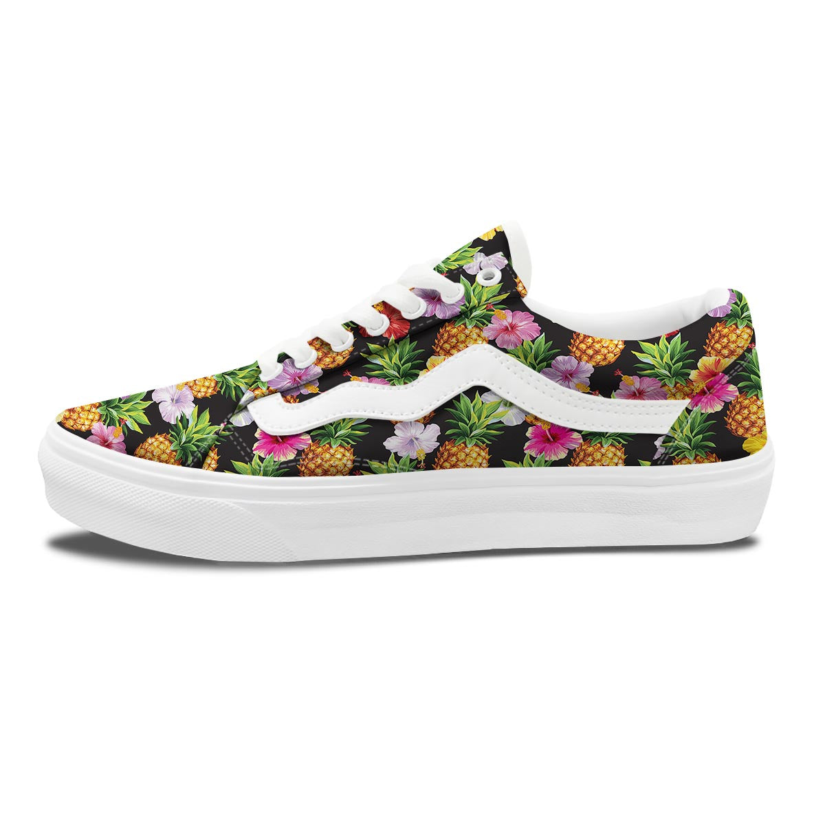 Aloha Pineapple Tropical Print Pattern Tropical Skate Shoes-grizzshop