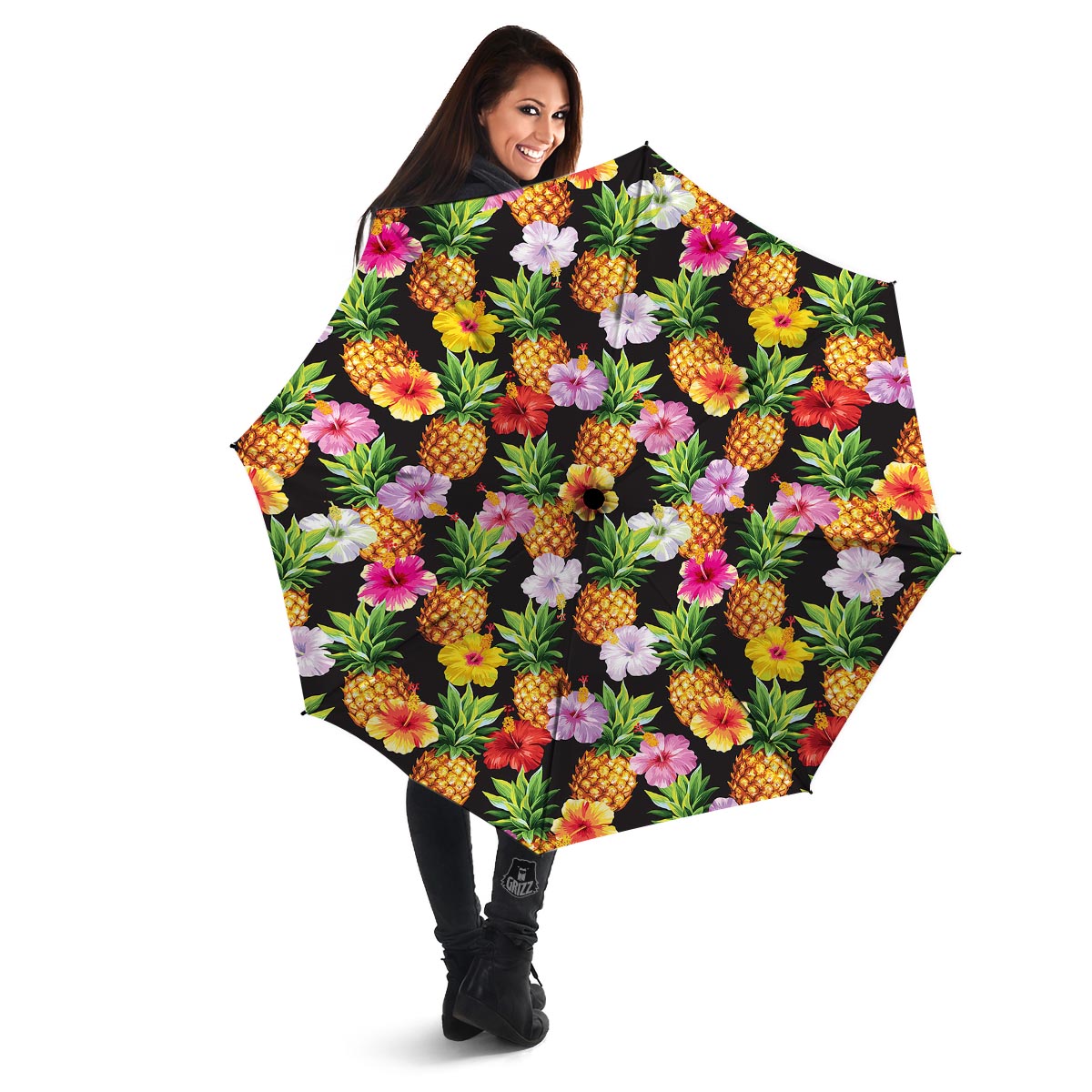 Aloha Pineapple Tropical Print Pattern Tropical Umbrella-grizzshop