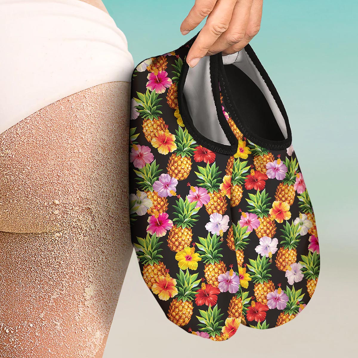 Aloha Pineapple Tropical Print Pattern Tropical Water Shoes-grizzshop