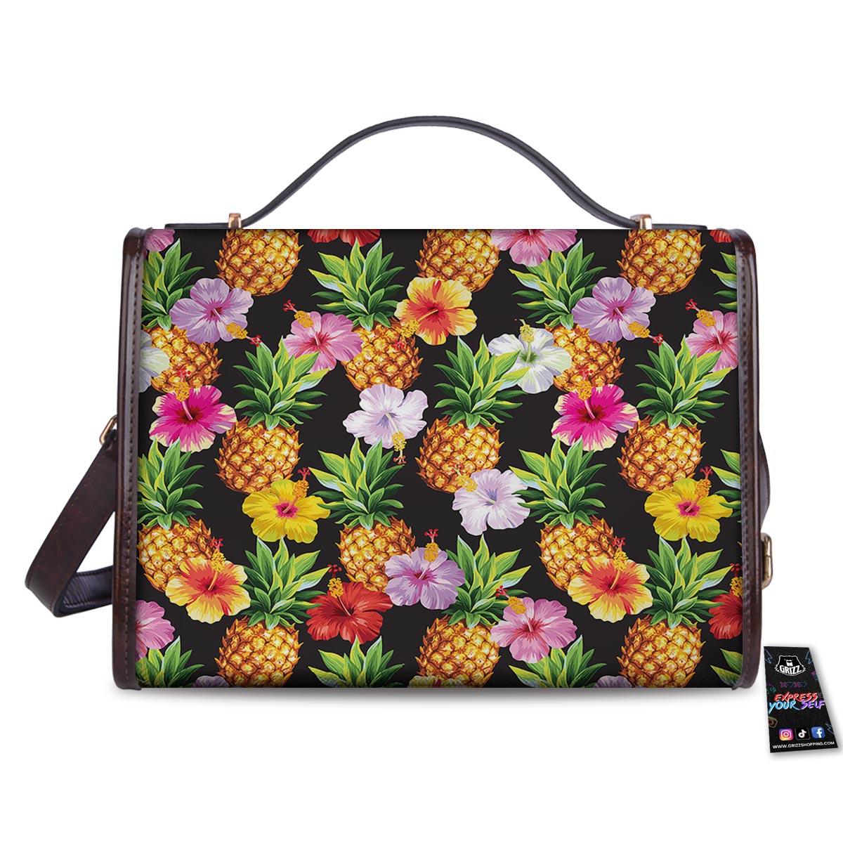 Aloha Pineapple Tropical Print Pattern Tropical Women's Satchel Bag-grizzshop