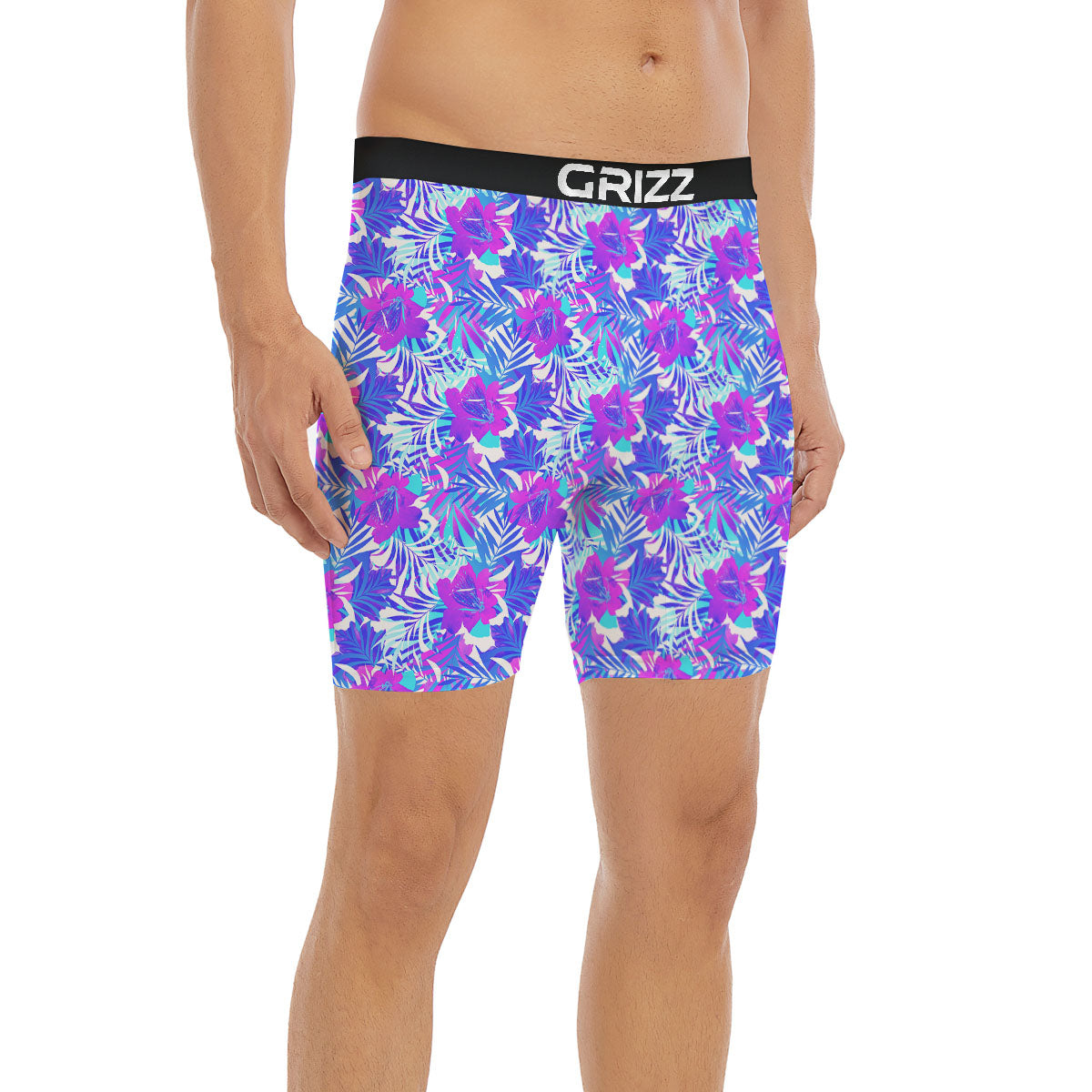 Aloha Psychedelic Tropical Print Pattern Boxer Briefs-grizzshop