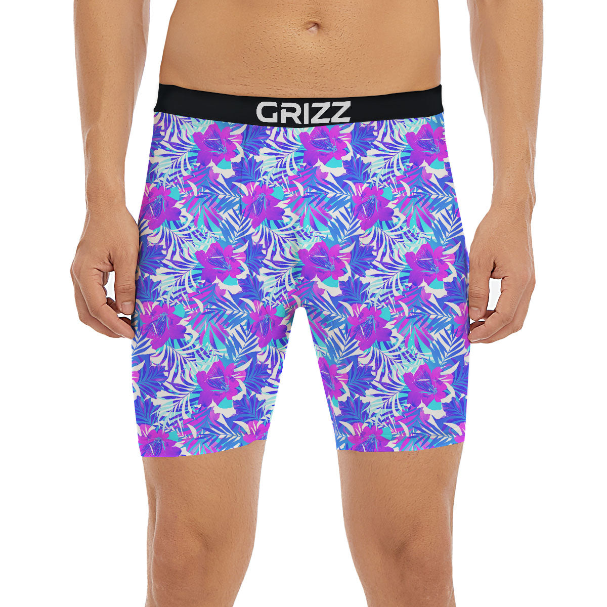 Aloha Psychedelic Tropical Print Pattern Boxer Briefs-grizzshop