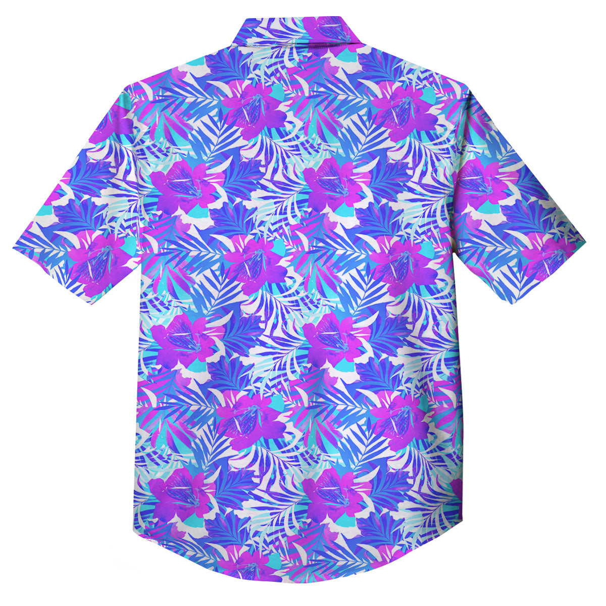 Aloha Psychedelic Tropical Print Pattern Button Up Shirt-grizzshop