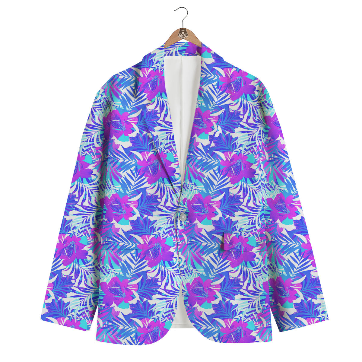Aloha Psychedelic Tropical Print Pattern Men's Blazer-grizzshop