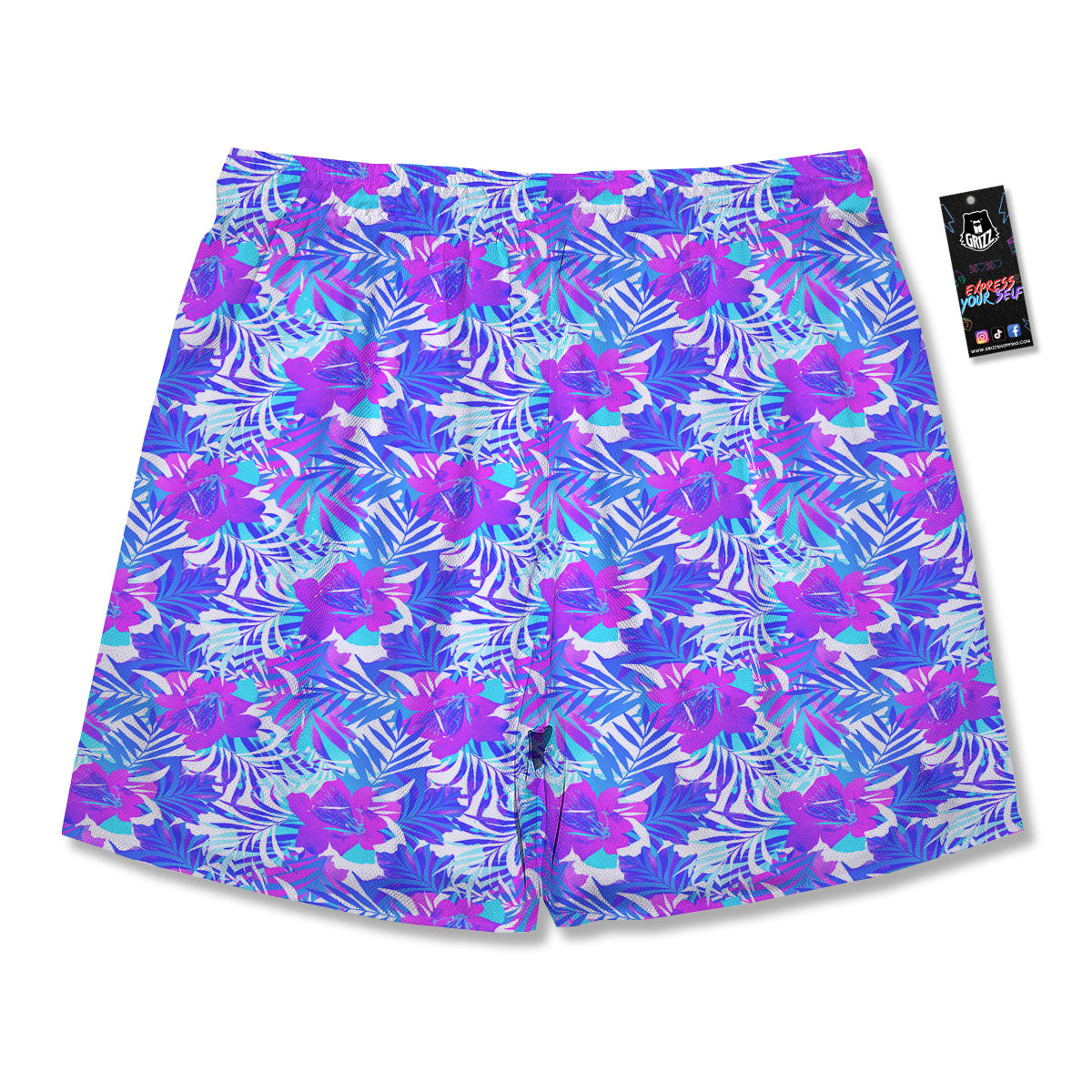 Aloha Psychedelic Tropical Print Pattern Men's Running Shorts-grizzshop
