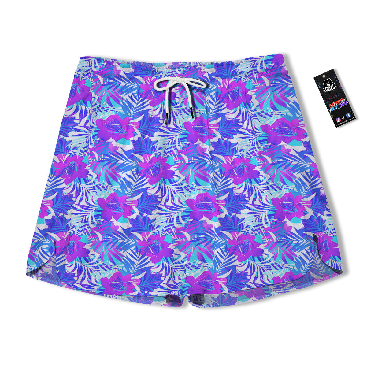 Aloha Psychedelic Tropical Print Pattern Men's Running Shorts-grizzshop