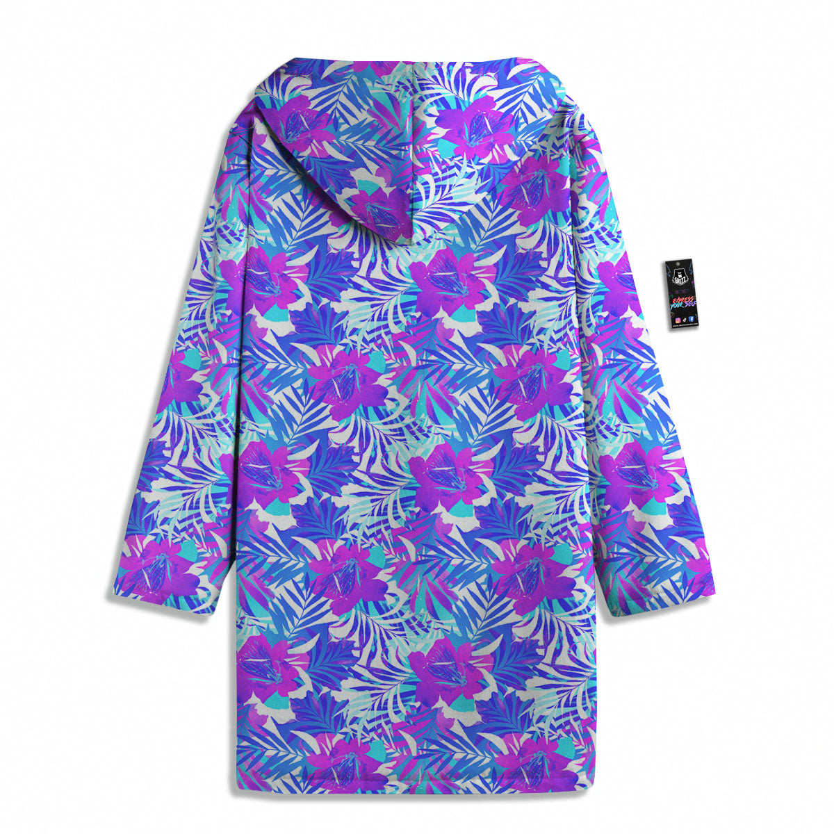 Aloha Psychedelic Tropical Print Pattern Men's Windbreaker Jacket-grizzshop