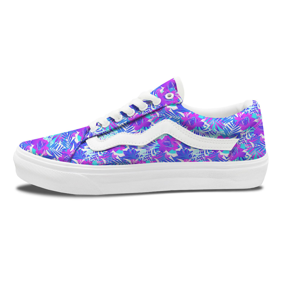 Aloha Psychedelic Tropical Print Pattern Skate Shoes-grizzshop