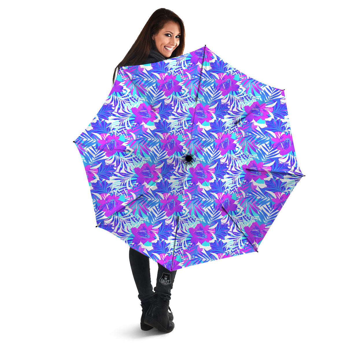 Aloha Psychedelic Tropical Print Pattern Umbrella-grizzshop