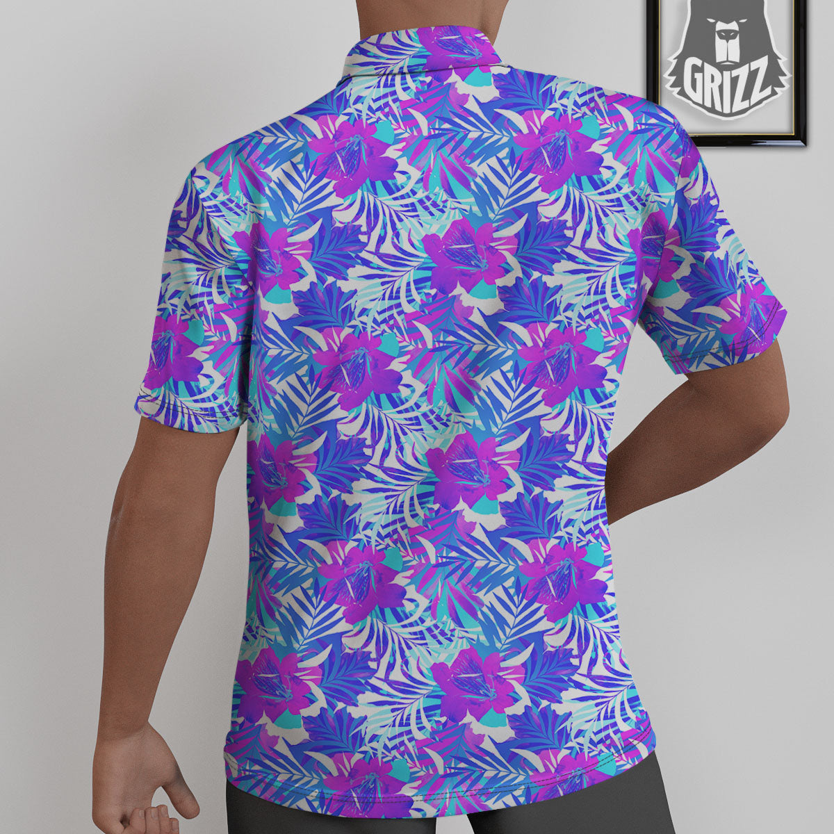 Aloha Psychedelic Tropical Print Pattern Untucked Shirts-grizzshop