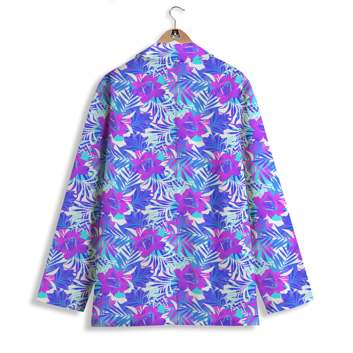 Aloha Psychedelic Tropical Print Pattern Women's Blazer-grizzshop
