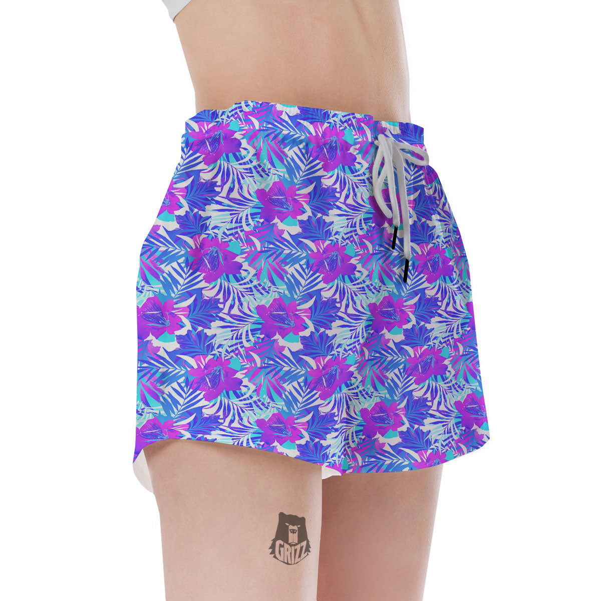 Aloha Psychedelic Tropical Print Pattern Women's Shorts-grizzshop
