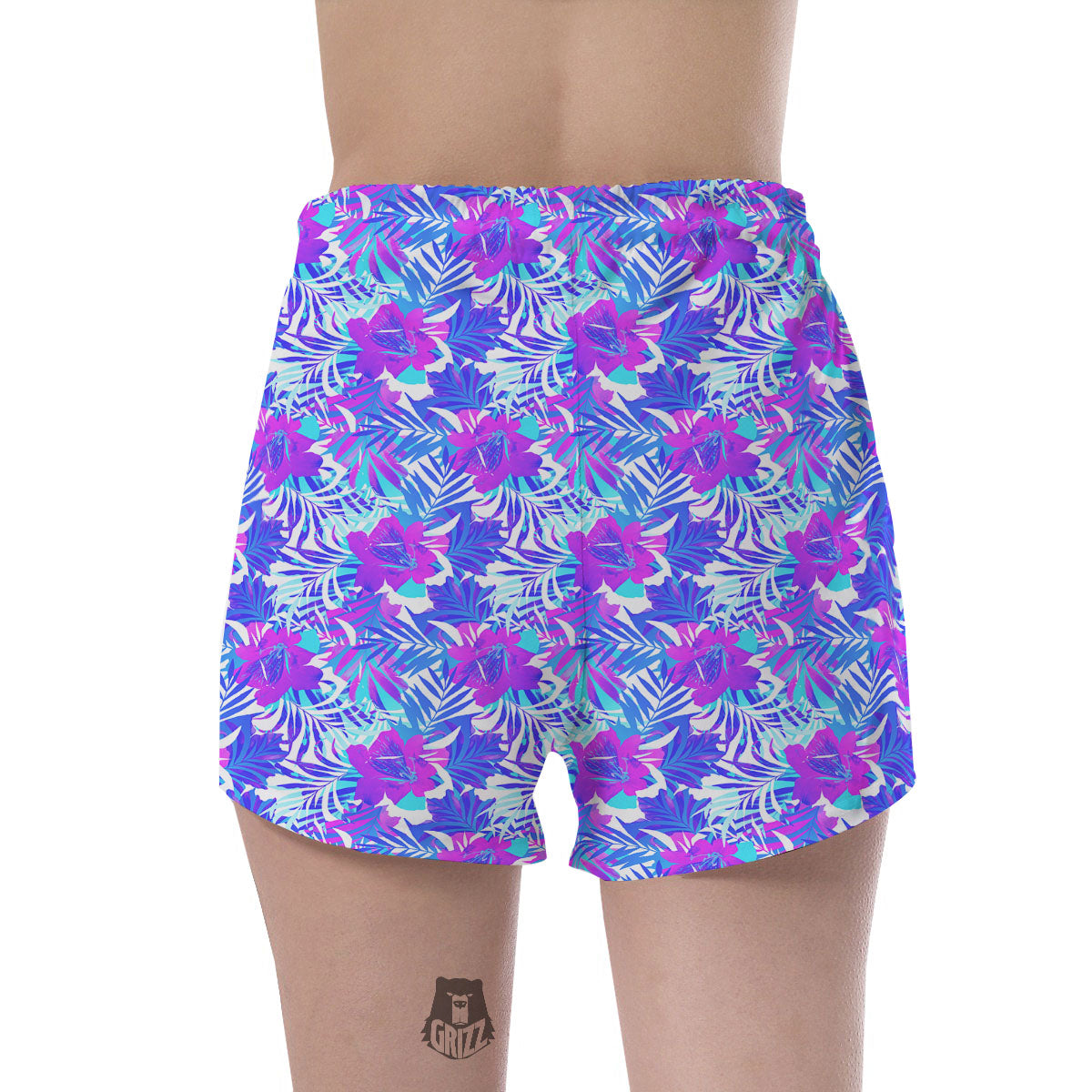 Aloha Psychedelic Tropical Print Pattern Women's Shorts-grizzshop