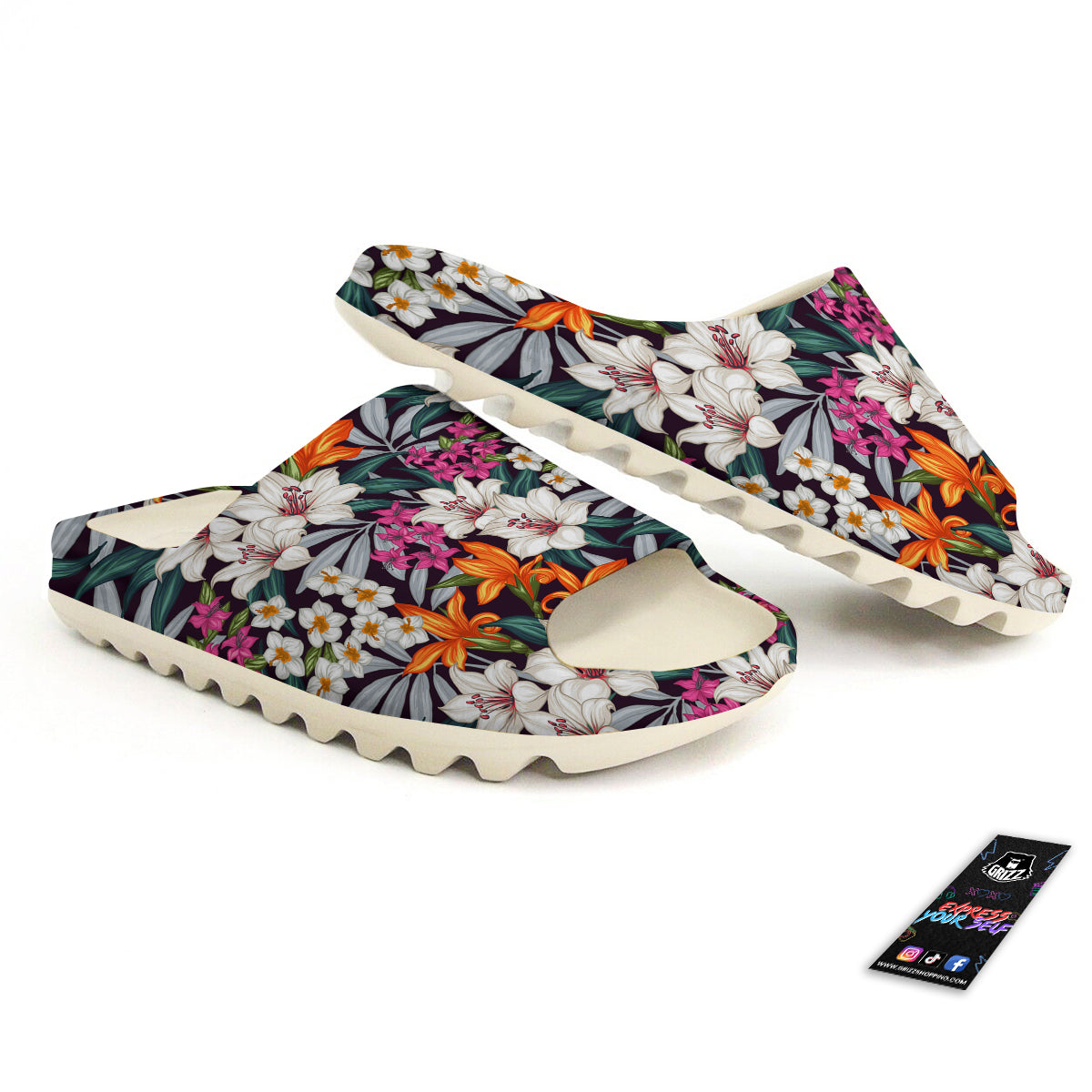 Aloha Flower Tropical Print Pattern Sandals-grizzshop