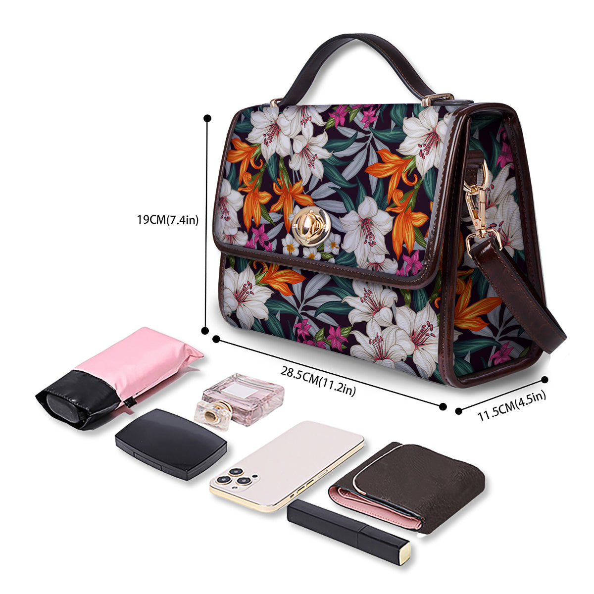 Aloha Flower Tropical Print Pattern Women's Satchel Bag
