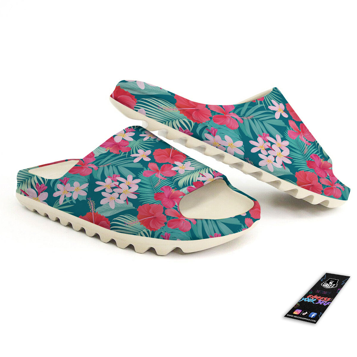 Aloha Hawaiian Flower Print Sandals-grizzshop