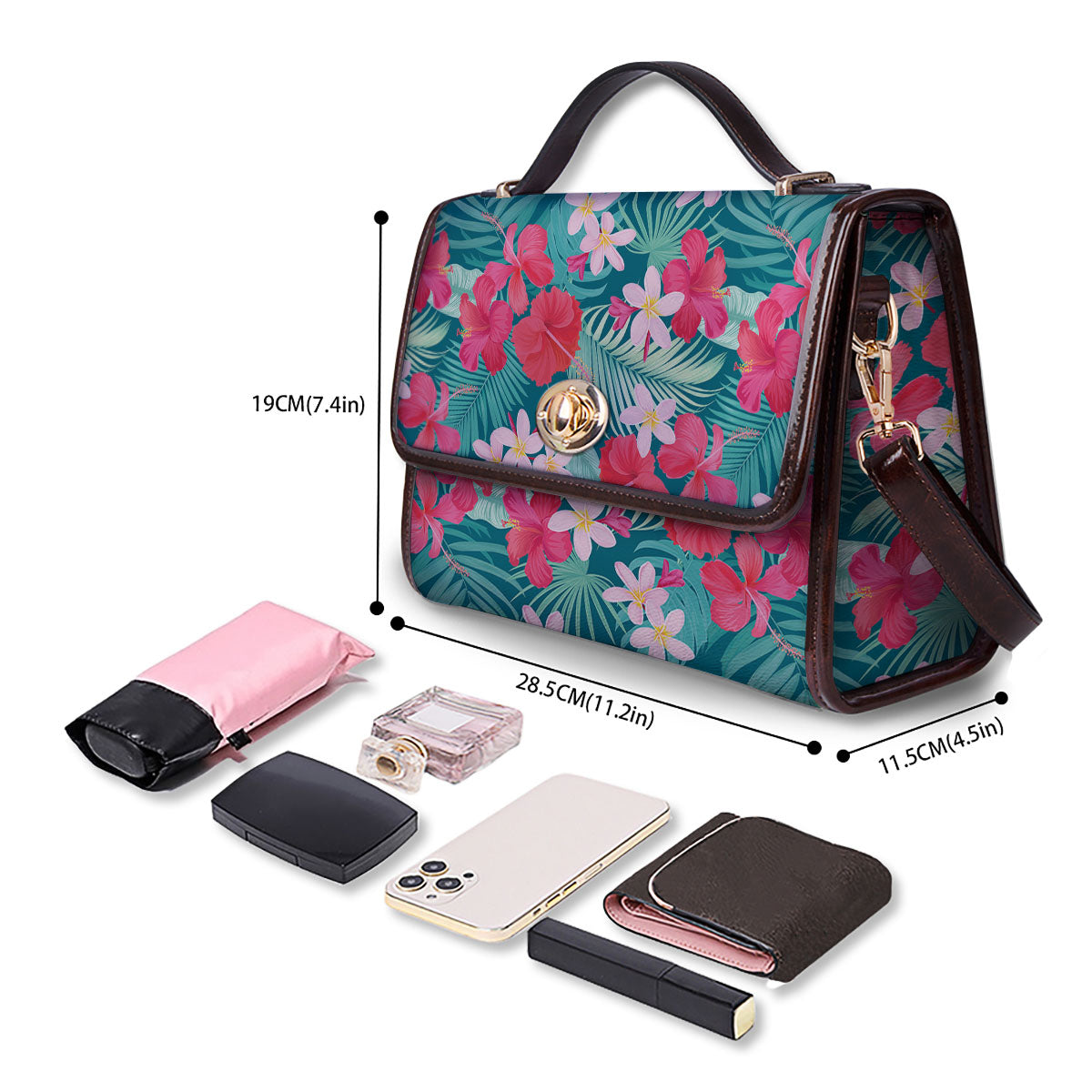 Aloha Hawaiian Flower Print Women's Satchel Bag