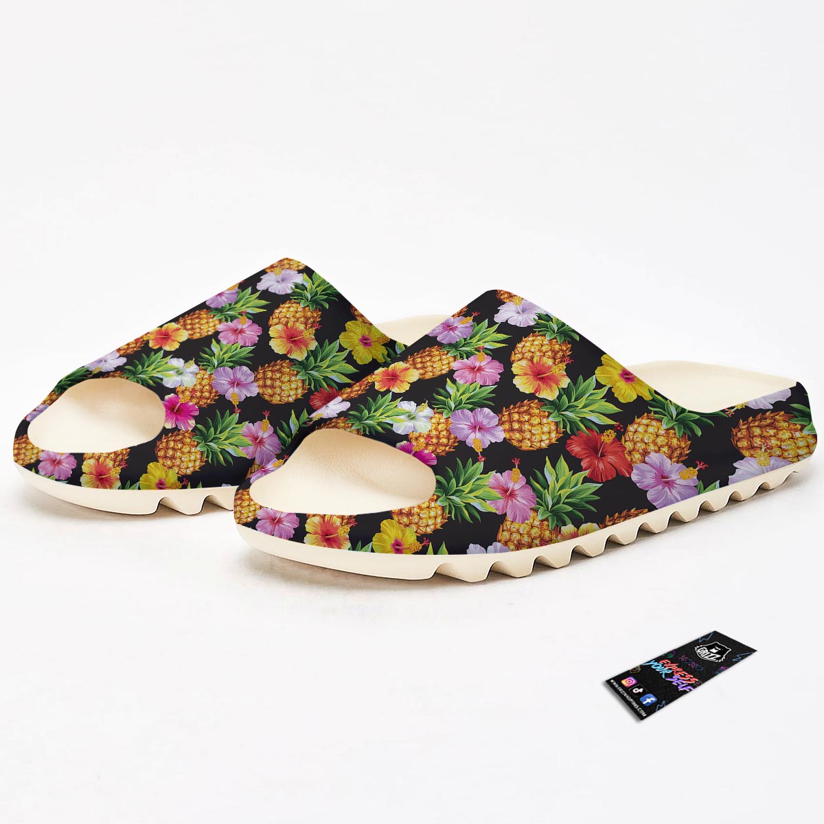 Aloha Pineapple Tropical Print Pattern Tropical Sandals-grizzshop