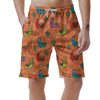Alpaca Cactus Pattern Print Men's Shorts-grizzshop