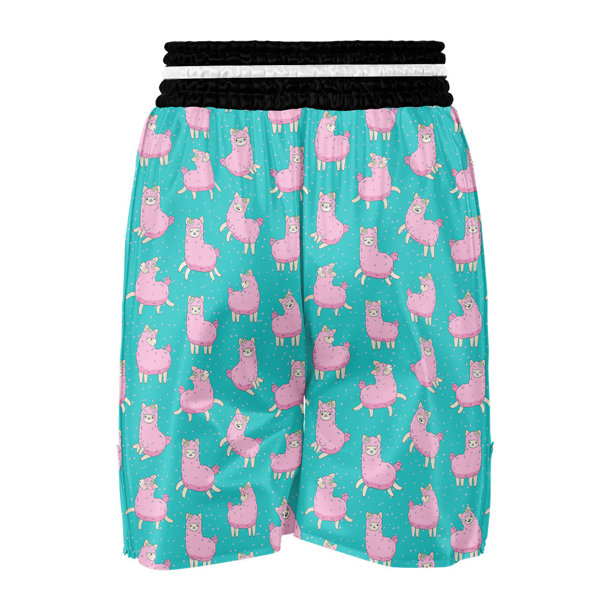Alpaca Pattern Print Boxing Shorts-grizzshop