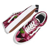 Alstroemeria Burgundy Print Skate Shoes-grizzshop