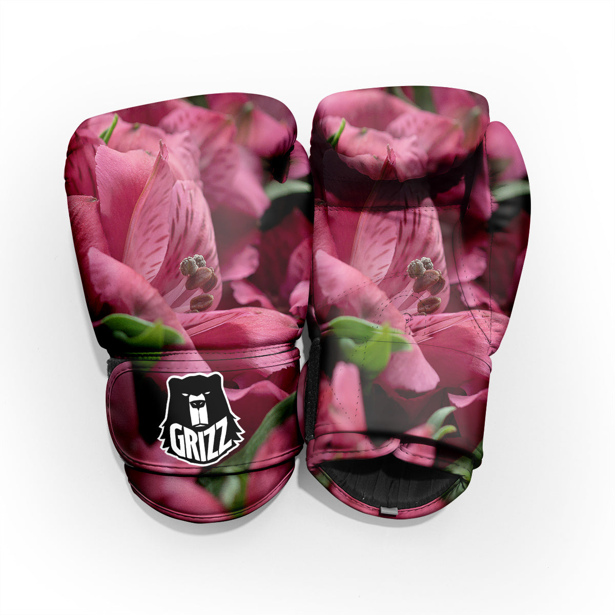 Alstroemeria Burgundy Print Pro Boxing Glove